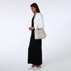 Сумка женская тоут TEXTURA на молнии, 29×10×25 см, однотонная, молочная - Фото 7