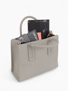 Сумка женская тоут TEXTURA на молнии, 29×10×25 см, однотонная, серая - Фото 12