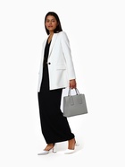 Сумка женская тоут TEXTURA на молнии, 29×10×25 см, однотонная, серая - фото 60038022