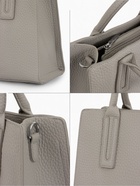 Сумка женская тоут TEXTURA на молнии, 29×10×25 см, однотонная, серая - Фото 3