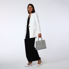 Сумка женская тоут TEXTURA на молнии, 29×10×25 см, однотонная, серая - Фото 7