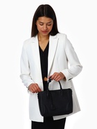 Сумка женская тоут TEXTURA на молнии, 25×7×21 см, однотонная, чёрная - Фото 2