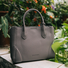 Сумка женская тоут TEXTURA на молнии, 25×7×21 см, однотонная, серая - Фото 2