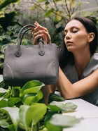 Сумка женская тоут TEXTURA на молнии, 25×7×21 см, однотонная, серая - Фото 19