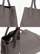 Сумка женская тоут TEXTURA на молнии, 25×7×21 см, однотонная, серая - Фото 4