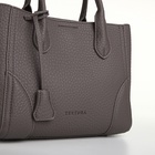 Сумка женская тоут TEXTURA на молнии, 25×7×21 см, однотонная, серая - Фото 8