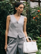 Сумка женская тоут TEXTURA на молнии, 25×7×21 см, однотонная, белая - Фото 18