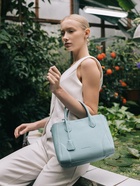 Сумка женская тоут TEXTURA на молнии, 25×7×21 см, однотонная, голубая - Фото 17