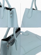 Сумка женская тоут TEXTURA на молнии, 25×7×21 см, однотонная, голубая - Фото 4