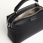 Сумка женская саквояж на молнии, 23×14×10 см, чёрная - Фото 2