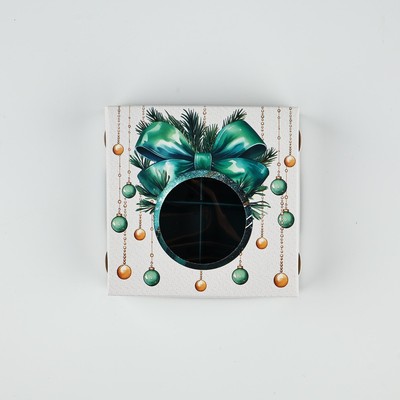 Коробка под 4 конфеты «Новогодние игрушки», 10.5×10.5×3.5 см