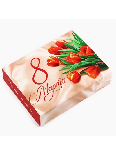 Коробка для сладостей «8 марта», 20×15×5 см