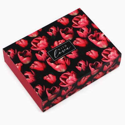 Коробка для сладостей «Тюльпаны», 20×15×5 см