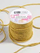 Шнур витой, d=3 мм, 25 ± 1 м, цвет золотой - Фото 1