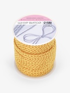 Шнур витой, d=3 мм, 25 ± 1 м, цвет золотой - Фото 4