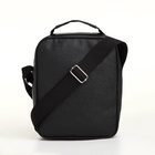 Сумка кросс-боди мужская на молнии, 3 наружных кармана, 21.5×10×17 см, чёрная - Фото 6