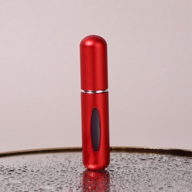 Атомайзер д/парфюма (бутылочка с распылителем) (пластик, металл) 5мл d1,6*8см красный пакет