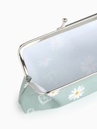 Косметичка женская на фермуаре, маленькая, с принтом, зелёная - Фото 2