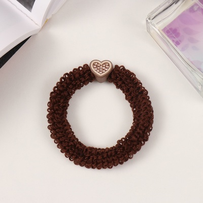 Резинка для волос «Роуз», сердце, 6 см, МИКС