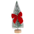 Декор «Ёлка на подставке с бантом», заснеженная, 6×6×15 см - Фото 1