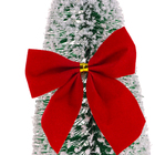 Декор «Ёлка на подставке с бантом», заснеженная, 6×6×15 см - Фото 2