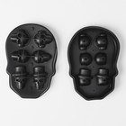 Форма для льда Доляна «Черепа», силикон, 6 ячеек, 18×12×3.5 см, чёрная - Фото 3