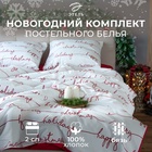 Постельное бельё "Этель" 2 сп Christmas letter 175х215 см, 200х220 см, 70х70 см - 2 шт, бязь 10383303 - фото 315692706