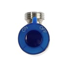 Кран угловой ZEIN engr, 1/2" х 1/2", кран-букса латунь/керамика, нерж. сталь, сатин/синий - Фото 4
