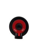 Кран угловой ZEIN engr, 1/2" х 1/2", кран-букса латунь/керамика, нерж.сталь, черный/красный - Фото 3