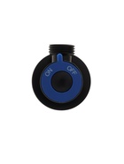 Кран угловой ZEIN engr, 1/2" х 1/2", кран-букса латунь/керамика, нерж. сталь, черный/синий - Фото 3
