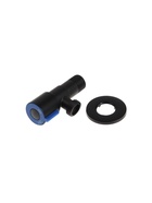 Кран угловой ZEIN engr, 1/2" х 1/2", кран-букса латунь/керамика, нерж. сталь, черный/синий - Фото 5