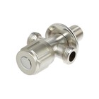 Кран двойной ZEIN engr, 1/2" × 1/2", один вентиль, кран-букса керамика, нерж. сталь, сатин - Фото 2