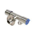 Кран двойной ZEIN engr, 1/2" х 1/2", два вентиля, кран-букса керамика, нерж. сталь, сатин - Фото 3