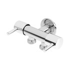 Кран двойной ZEIN engr, 1/2" × 1/2", два вентиля, кран-букса керамика, нерж. сталь, хром - Фото 2