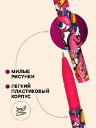 Ручка шариковая Vinson, синий стержень, узел 0.7 мм, на масляной основе, розовый корпус с рисунком - Фото 3