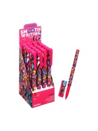 Ручка шариковая Vinson, синий стержень, узел 0.7 мм, на масляной основе, розовый корпус с рисунком 10534422