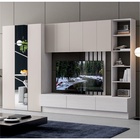 Стенка в гостиную «Лиза», 3400×550×2150 мм, цвет сатин/анкор белый - Фото 1