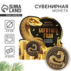 Монета новогодняя  амулет «Новый год: Богатого года», диам 2.5 см 10295557 - фото 11556738