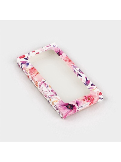 Коробка для шоколада «Сделано с любовью», с окном, 17.3 х 8.8 х 1.5 см