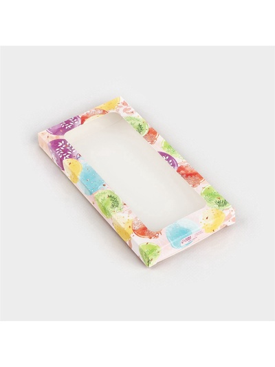 Коробка для шоколада «С днём рождения!», с окном, 17.3×8.8×1.5 см