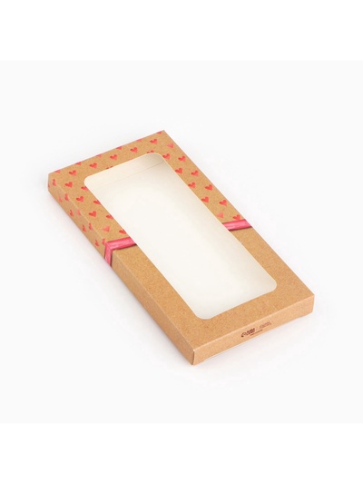 Коробка для шоколада «Только для тебя», с окном, 17.3×8.8×1.5 см