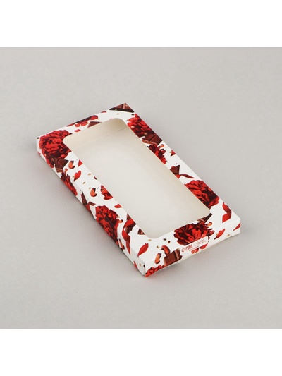 Коробка для шоколада «Для тебя», с окном, 17.3×8.8×1.5 см