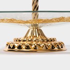 Этажерка-фруктовница «Расцвет», 2 яруса, d=18/29 см, h=49 см, квадратная, стекло - Фото 5