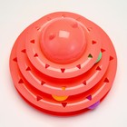 Игровой комплекс «Пижон» для кошек с 3 шариками, 24.5×24.5×13 см, розовый - Фото 2