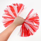 Помпон для чирлидинга, 1 шт., бело-красный - Фото 2