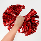 Помпон для чирлидинга, 1 шт., красный, фольга - Фото 2