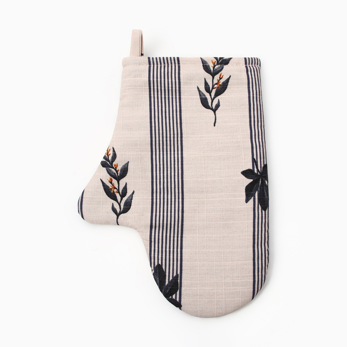 Варежка - прихватка «Этель» Leaves, 20×27 см, 100% хлопок, репс 220 г/м² - Фото 1