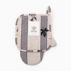 Кухонный набор «Этель» Leaves: варежка-прихватка, прихватка 100% хлопок, репс 220 г/м² - Фото 5