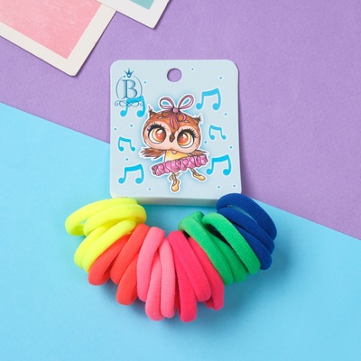 Резинки для волос «Венди», набор 20 шт., балерина, 2.5 см, яркие