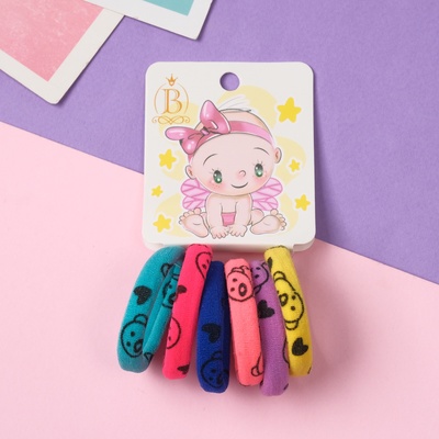 Резинки для волос Выбражулька «Карапуз», набор 6 шт., милашка, 4 см, мишки